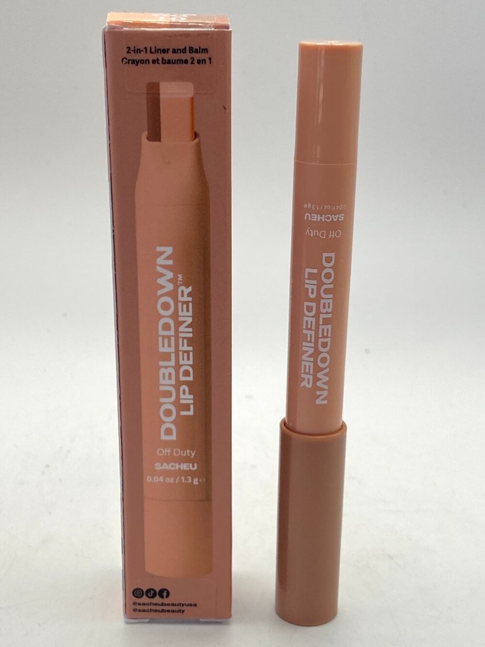 SACHEU DoubleDown Lip Definer 2-in-1 Liner & Balm – 01 Off Duty (Cool Nude)